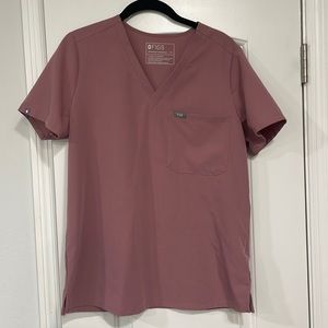Figs Mauve Pink Scrub Top